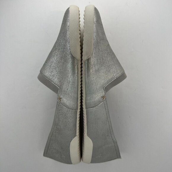 Frye Womens 3471377 Silver Solid Metallic Low Pointed Toe Size 11 Slip-On Shoes - Picture 7 of 11